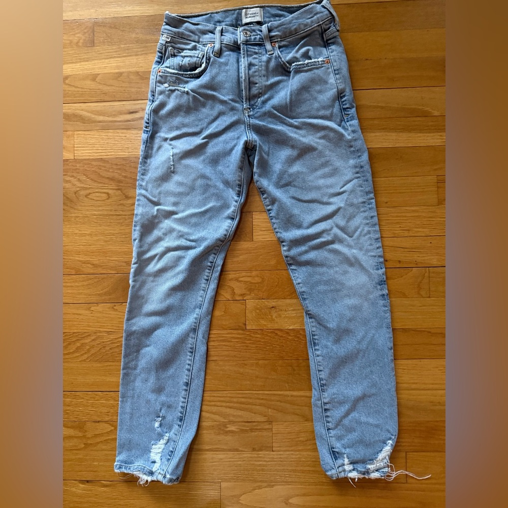 Citizens Of Humanity Blue Straight Leg Jeans Timeless Style